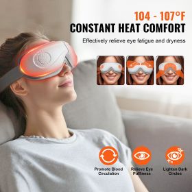 Eye Massager with Heat & Remote, Heated Eye Massage Mask with 5 Modes and Bluetooth Music, 180° Foldable Eye Care Massager for Eye Strain, Dry Eyes