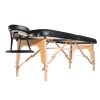 Professional Wide Massage Table 30" W, Heavy Duty Folding Massage Table, 8-Level Height Adjustable Facial Salon Tattoo Bed