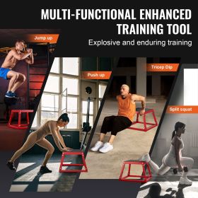 Plyometric Jump Box, 12 Inch Plyo Box, Steel Plyometric Platform and Jumping Agility Box, Anti-Slip Fitness Exercise Step Up Box for Home Gym Training