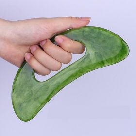 Gua Sha Massage Tool With Handle Resin Massage Tools Lymphatic Drainage Massager Body Shaping Gua Sha Tools (Color: GREEN)