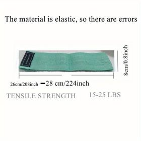 Yoga Resistance Band For Leg Thigh Hip Training, Elastic Pilates Stretch Belt For Women Home Gym Fitness Training (Color: GREEN)