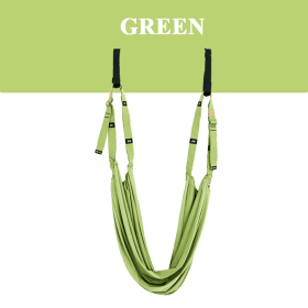 Adjustable Aerial Yoga Strap; Hammock Swing Stretching Strap; Anti-Gravity Inversion Pilates Hammock Belts For Gym Flexibility (Color: GREEN)
