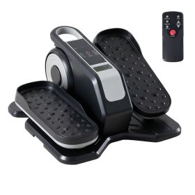 Compact Under-Desk Elliptical – Quiet Mini Pedal Exerciser with Adjustable Speed and LED Display (Color: silver)