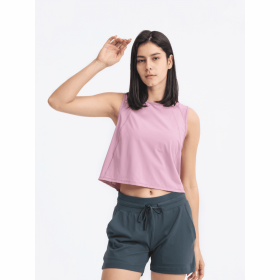 JupiterGear Round-Neck Cropped Tank (Color: dusty pink, size: 4)