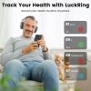 Size7/8/9/10 Options -- 1Pc Smart Ring Health Tracker Fitness/Sleep/Stress/HRV Tracker with Charging Case Magnetic Charging Cable for Women & Men Comp